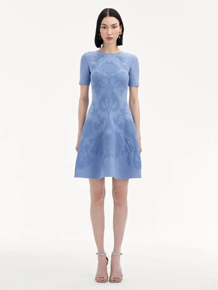 Art Nouveau Knit Dress Aventurine Women Oscar De La Renta Dresses Art Nouveau Knit Dress Aventurine Women Oscar De La Renta Dresses