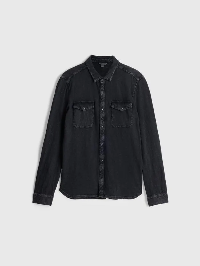 ARVON WESTERN SHIRT Charcoal Men John Varvatos Shirts