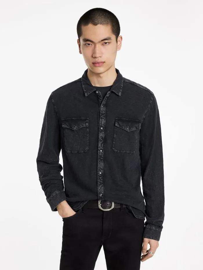 ARVON WESTERN SHIRT Charcoal Men John Varvatos Shirts