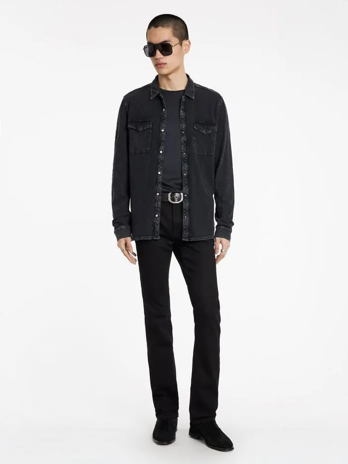 ARVON WESTERN SHIRT Charcoal Men John Varvatos Shirts