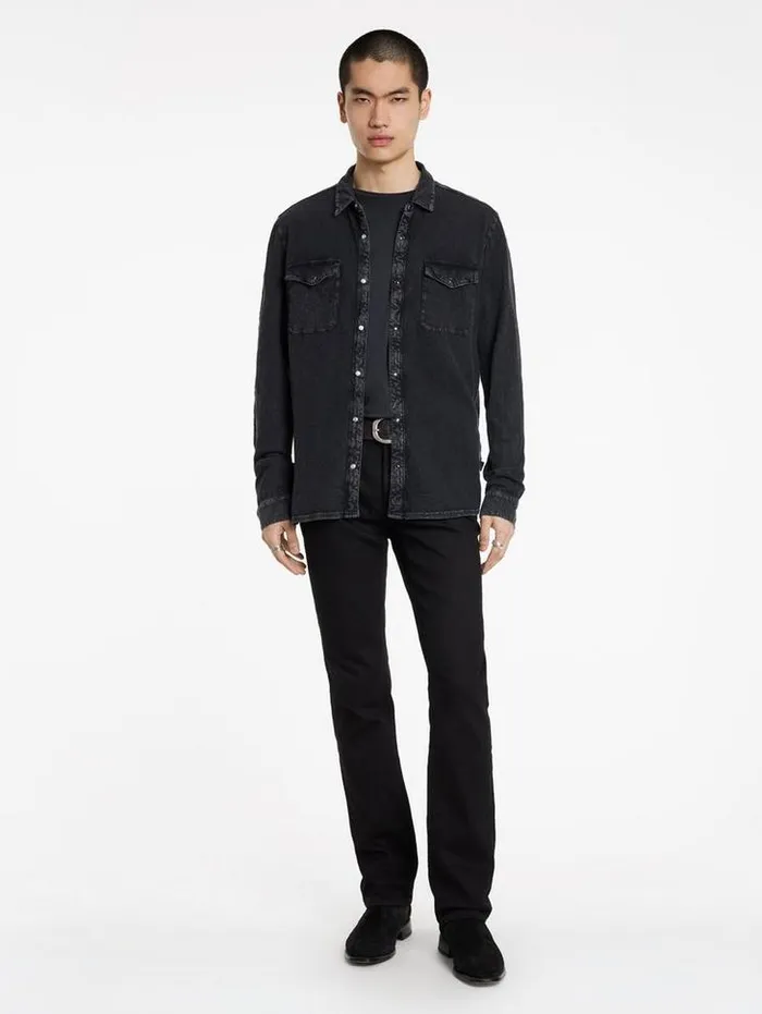 ARVON WESTERN SHIRT Charcoal Men John Varvatos Shirts