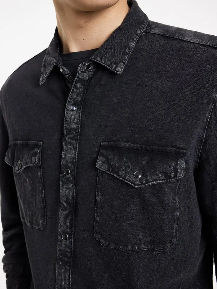 ARVON WESTERN SHIRT Charcoal Men John Varvatos Shirts