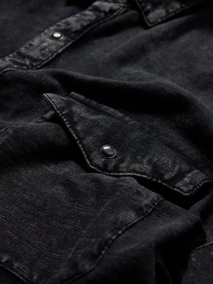 ARVON WESTERN SHIRT Charcoal Men John Varvatos Shirts