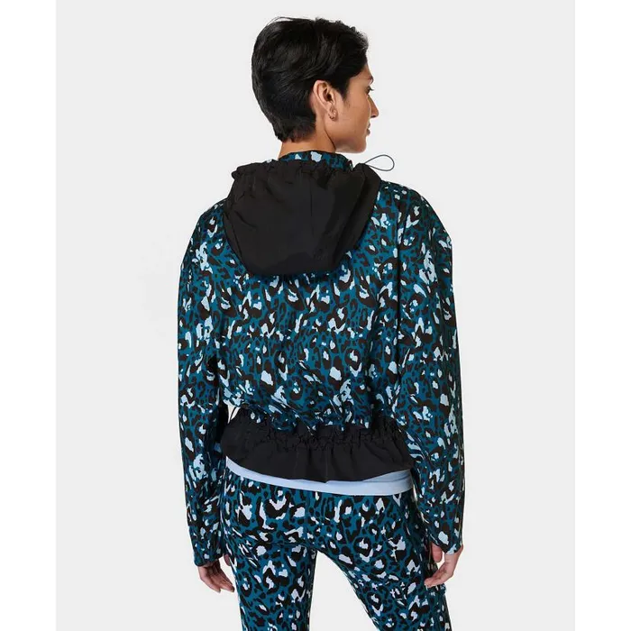 Ascend Whisper Anorak X Sweaty Betty Blue Brushstroke Leopardblack Women Merrell Outerwear