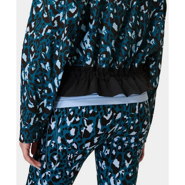 Ascend Whisper Anorak X Sweaty Betty Blue Brushstroke Leopardblack Women Merrell Outerwear