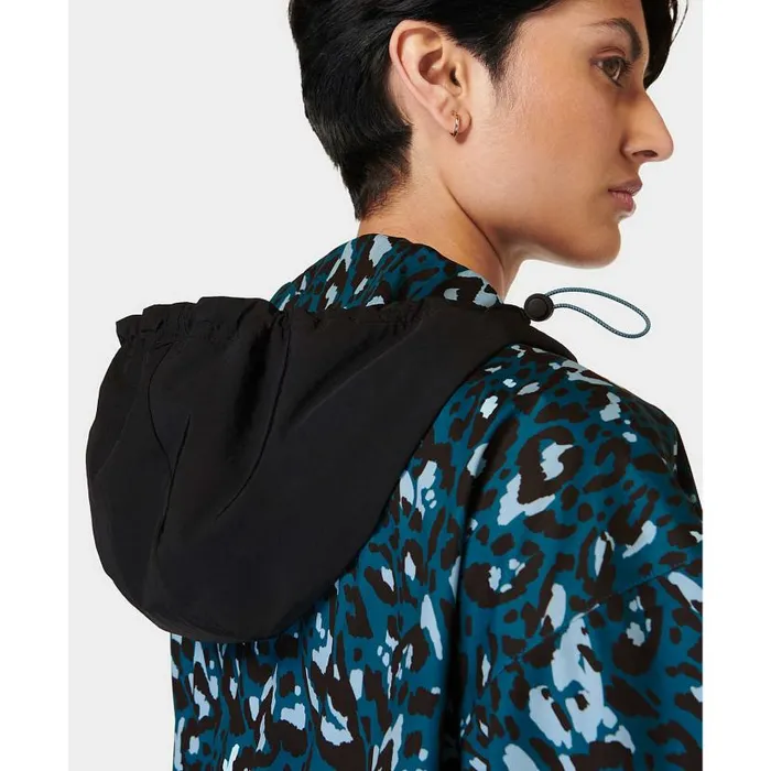 Ascend Whisper Anorak X Sweaty Betty Blue Brushstroke Leopardblack Women Merrell Outerwear