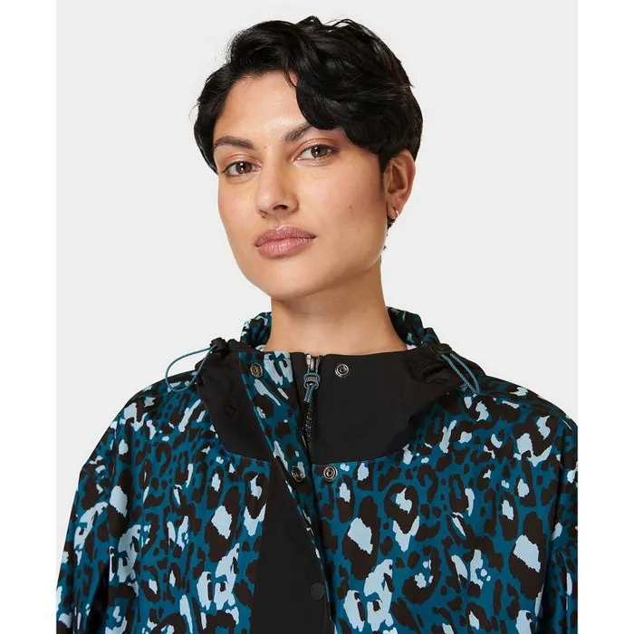 Ascend Whisper Anorak X Sweaty Betty Blue Brushstroke Leopardblack Women Merrell Outerwear