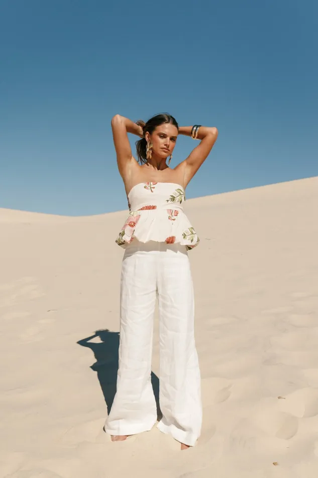 Aurelie Strapless Top Native Flora Women Tops Petal and Pup