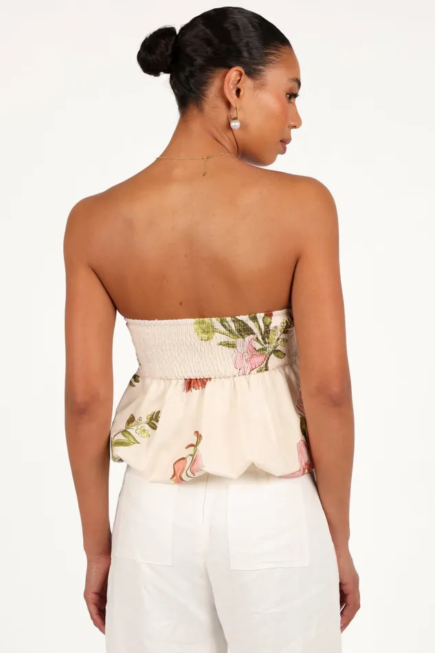 Aurelie Strapless Top Native Flora Women Tops Petal and Pup