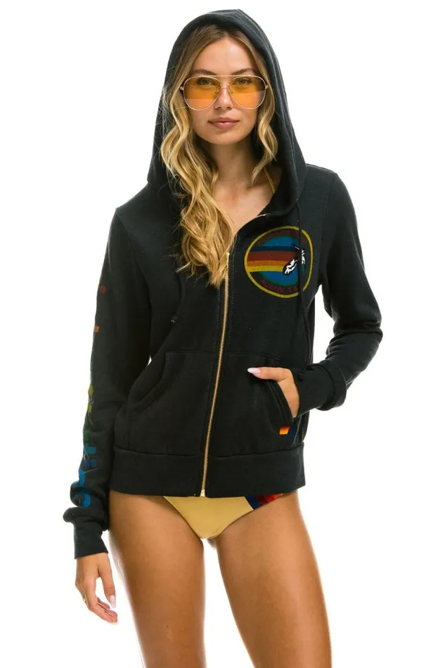 Austin Hoodie 8211 Charcoal WomenMen Aviator Nation Hoodies