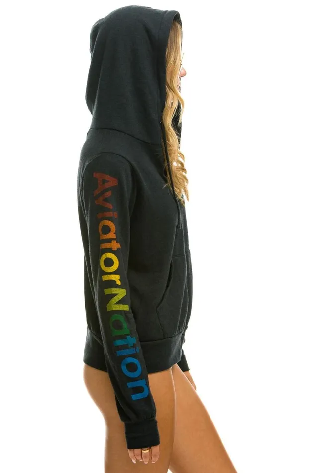 Austin Hoodie 8211 Charcoal WomenMen Aviator Nation Hoodies