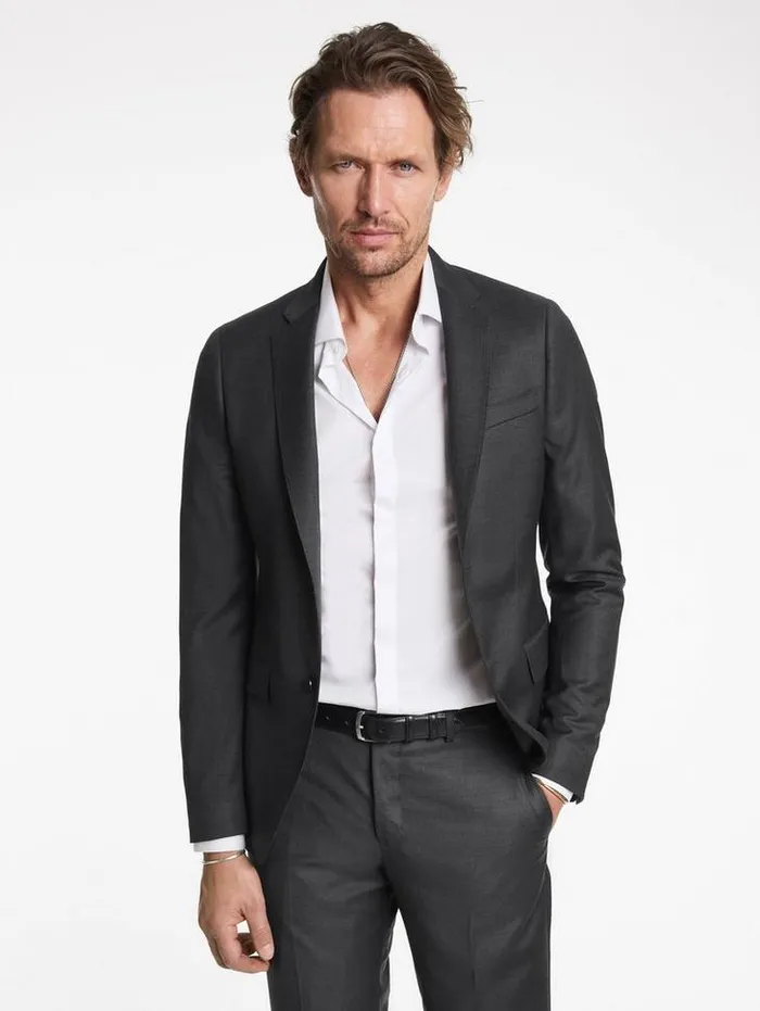 AUSTIN JACKET Carbon Grey Men John Varvatos Suit Jackets