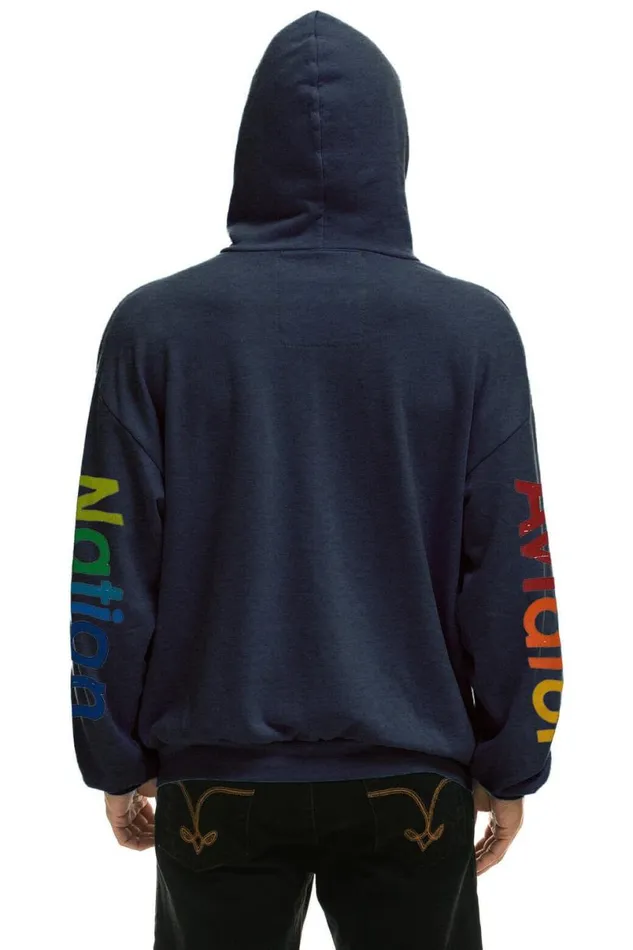 Austin Relaxed Pullover Hoodie 8211 Navy WomenMen Aviator Nation Hoodies