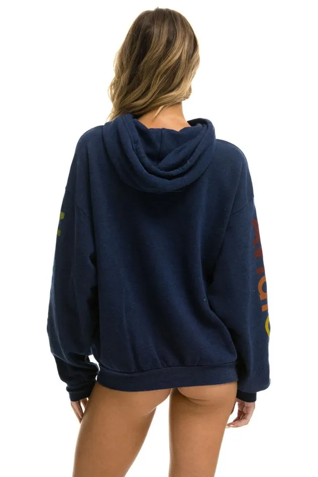 Austin Relaxed Pullover Hoodie 8211 Navy WomenMen Aviator Nation Hoodies