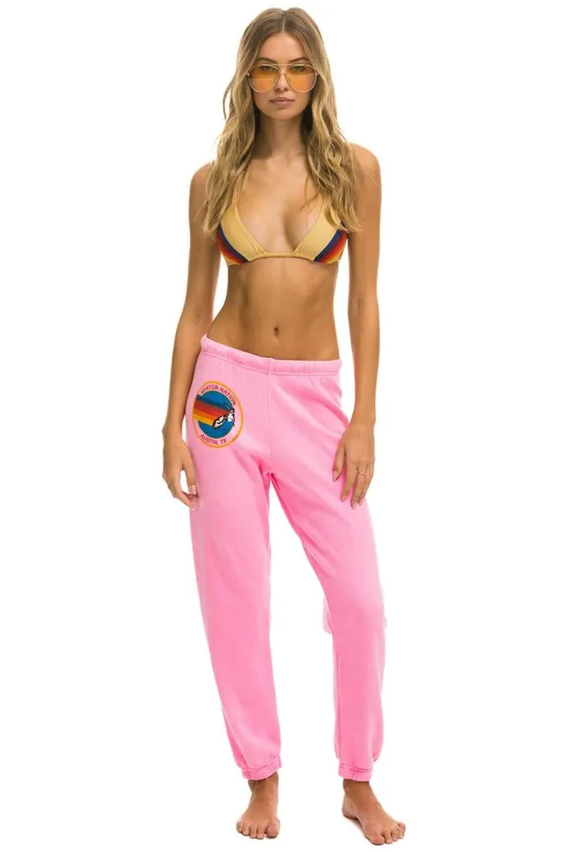 Austin Sweatpants 8211 Neon Pink Women Aviator Nation Sweatpants