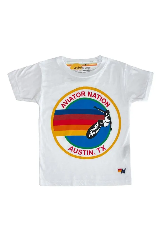 Austin Tee 8211 White Kids Aviator Nation Tees