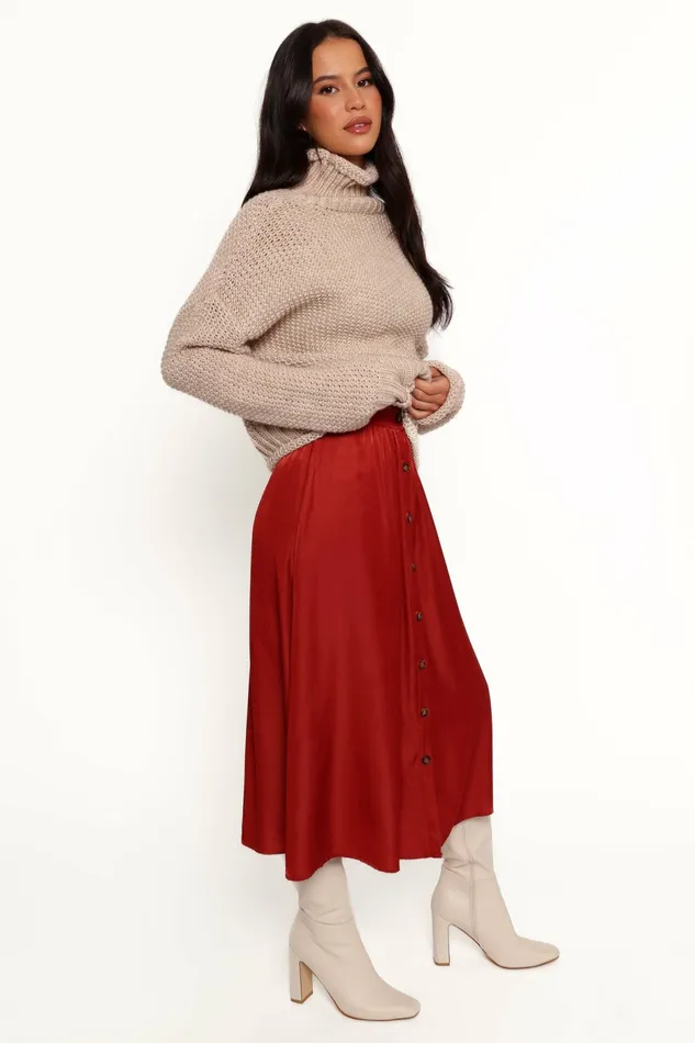 Ava Skirt Rust Women Tops Petal and Pup