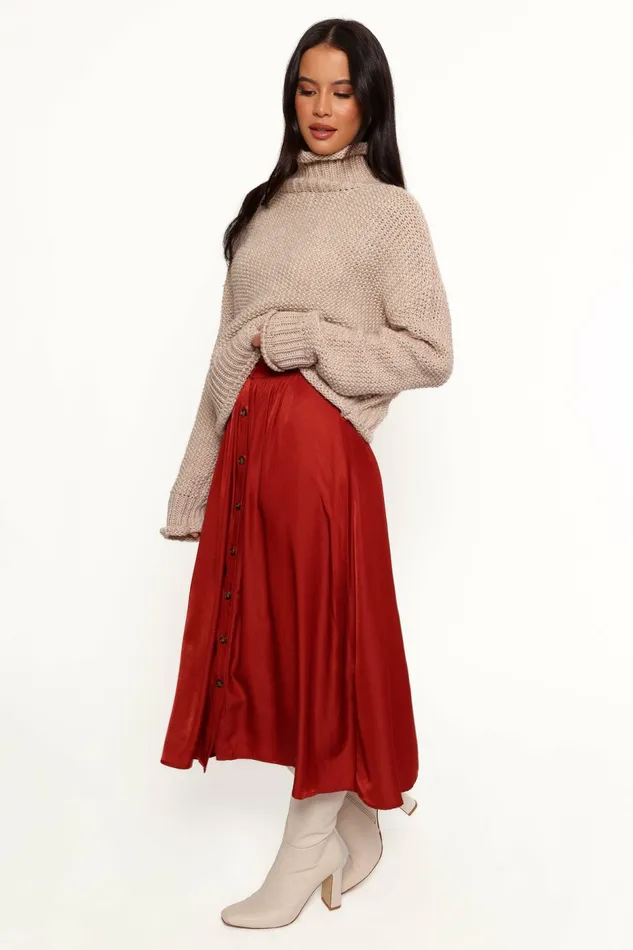 Ava Skirt Rust Women Tops Petal and Pup