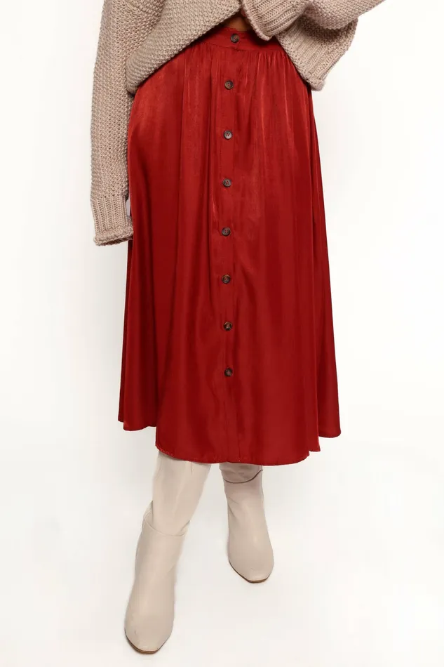Ava Skirt Rust Women Tops Petal and Pup