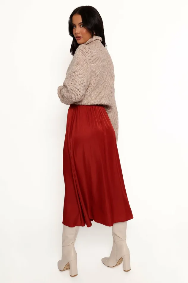 Ava Skirt Rust Women Tops Petal and Pup