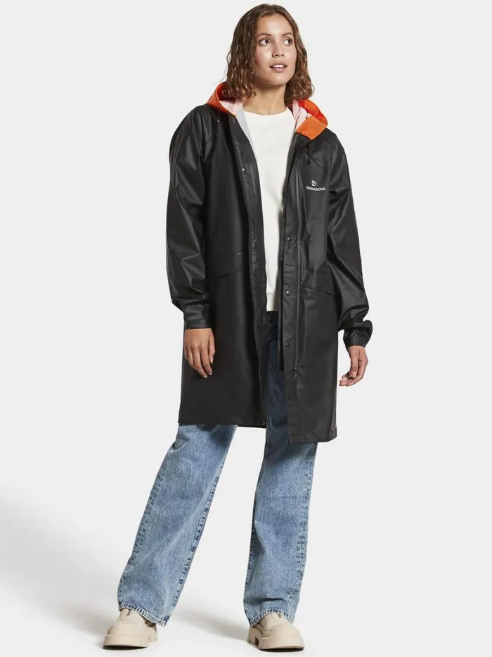 Avon Unisex Printed Parka Galon Blackflame WomenMen Didriksons Lightweight Jackets