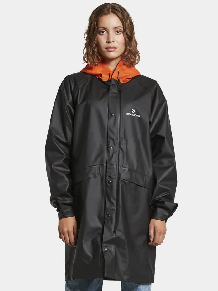 Avon Unisex Printed Parka Galon Blackflame WomenMen Didriksons Lightweight Jackets