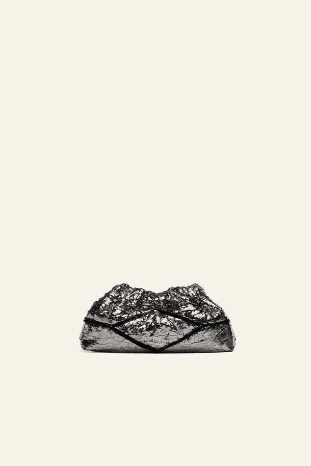 Bag With Crinkled Details June Gray Women Baandsh Bags