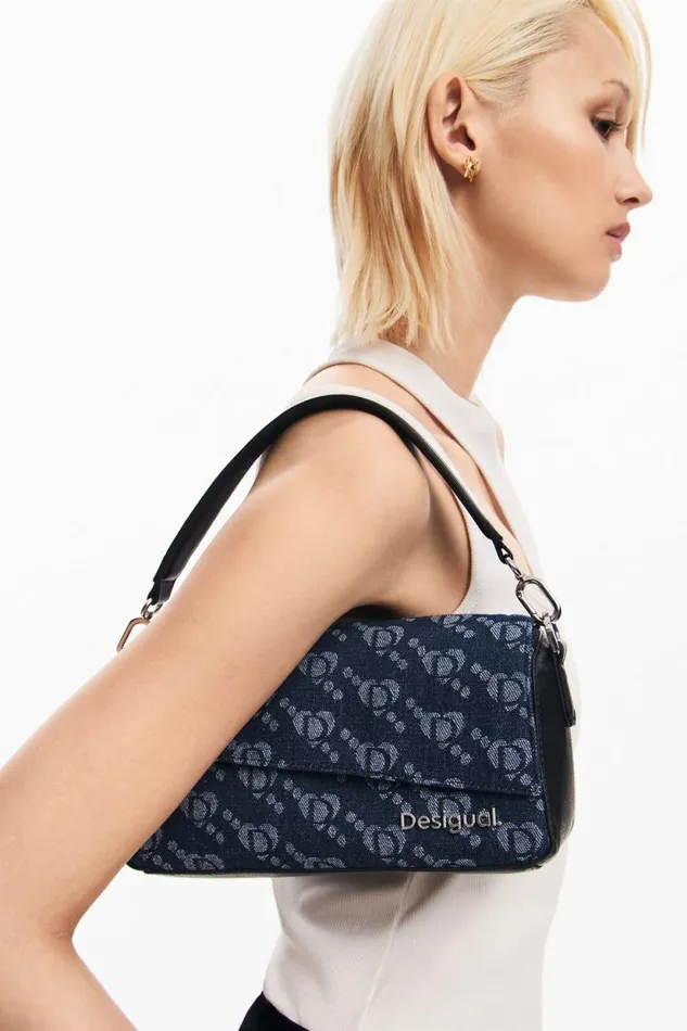 Bags Women Desigual Desigual Logo Handbag Blue