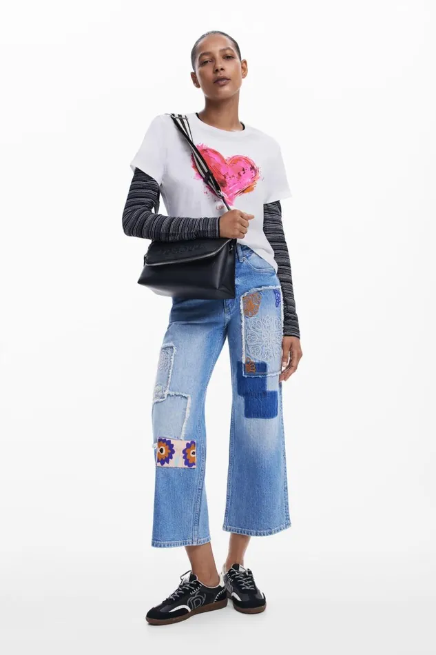 Bags Women Desigual M Half Logo Crossbody Bag Black