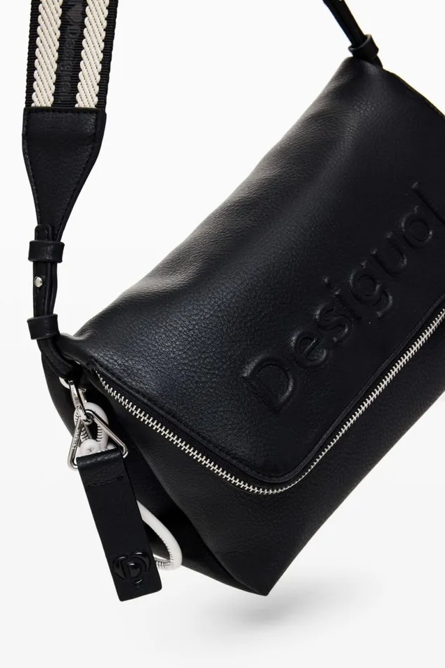 Bags Women Desigual M Half Logo Crossbody Bag Black
