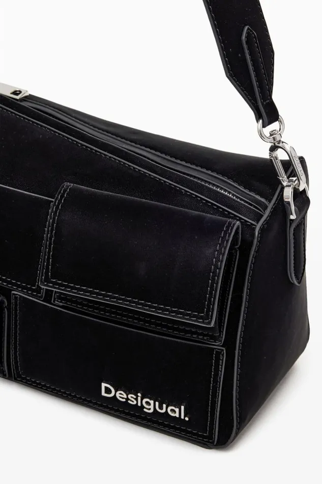 Bags Women Desigual Multipocket Shoulder Bag Black