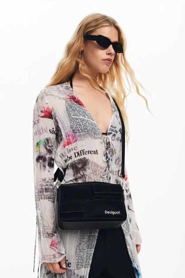Bags Women Desigual Multipocket Shoulder Bag Black