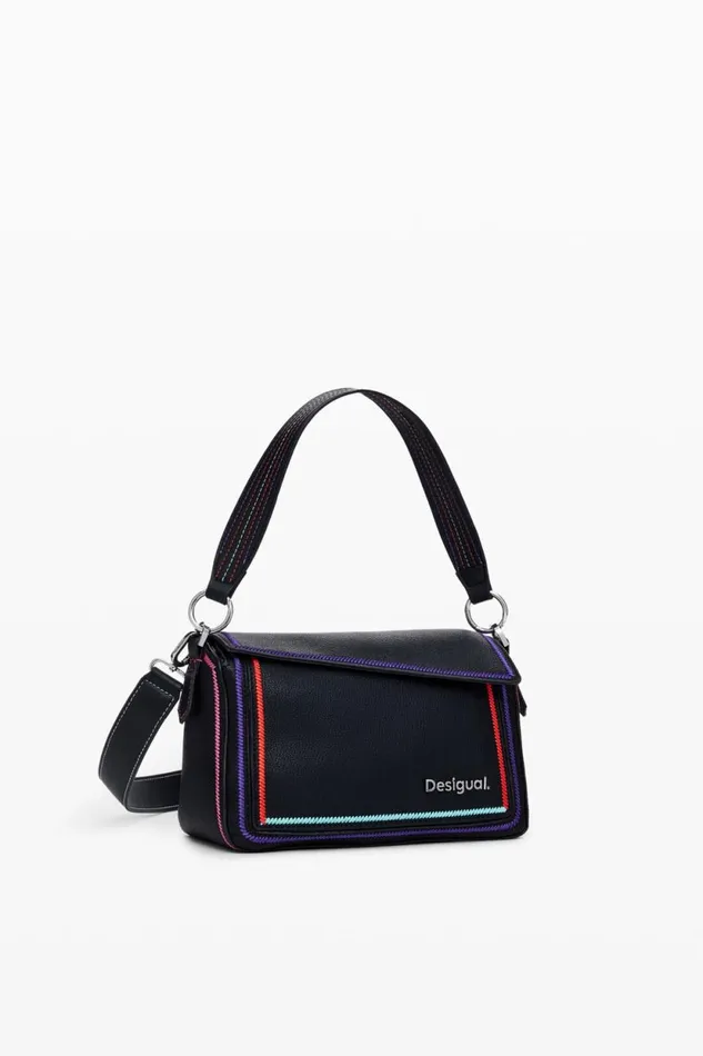Bags Women Desigual Multilineal Handbag With Zipper Black