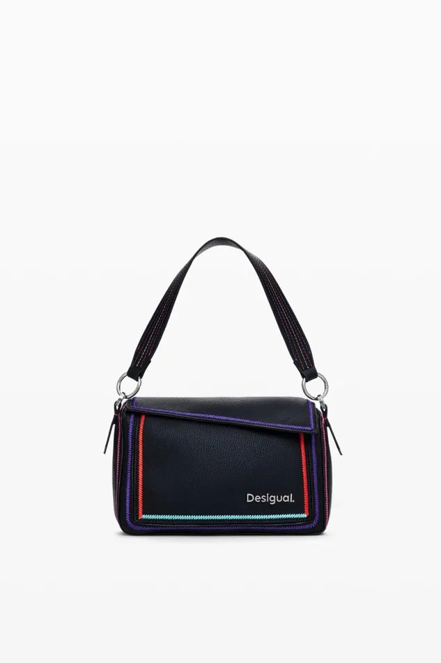Bags Women Desigual Multilineal Handbag With Zipper Black