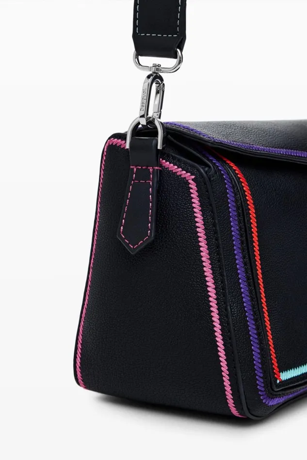 Bags Women Desigual Multilineal Handbag With Zipper Black