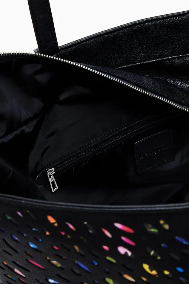 Bags Women Desigual Perforated Bag Black