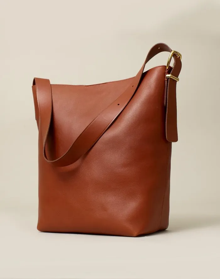 Bags Women Madewell The Essential Bucket Tote Warm Cinnamon