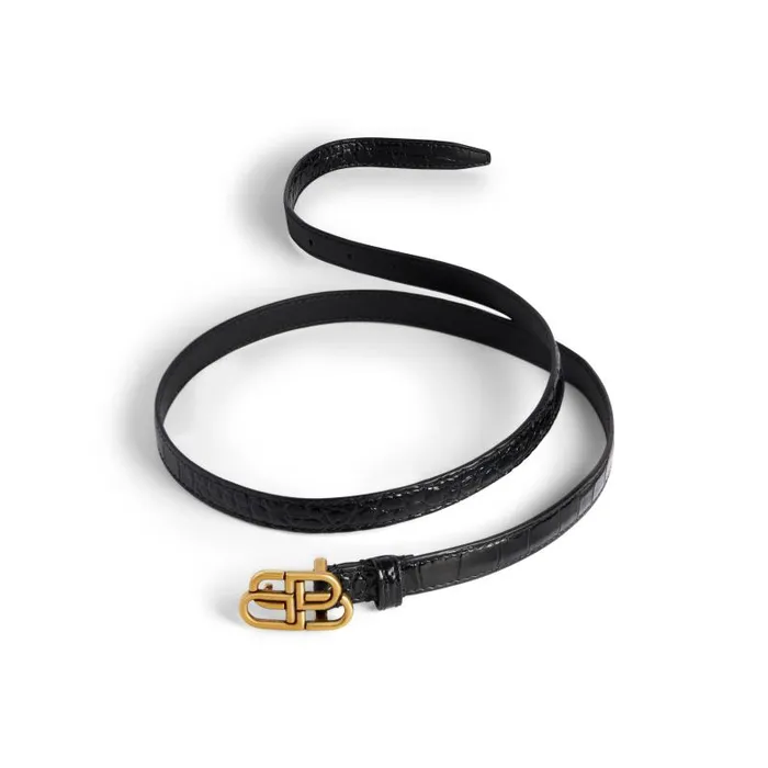 Balenciaga Belts Women Women039s Bb Super Thin Belt In Black Black Balenciaga Belts Women Women039s Bb Super Thin Belt In Black Black