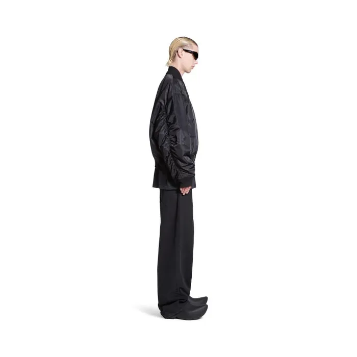 Balenciaga Coats and Jackets WomenMen Political Campaign Varsity Jacket In Black Black Balenciaga Coats and Jackets WomenMen Political Campaign Varsity Jacket In Black Black