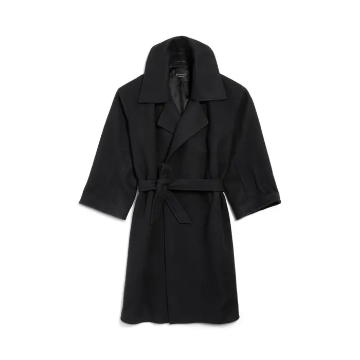 Balenciaga Coats and Jackets Women Women039s High Collar Coat In Black Black