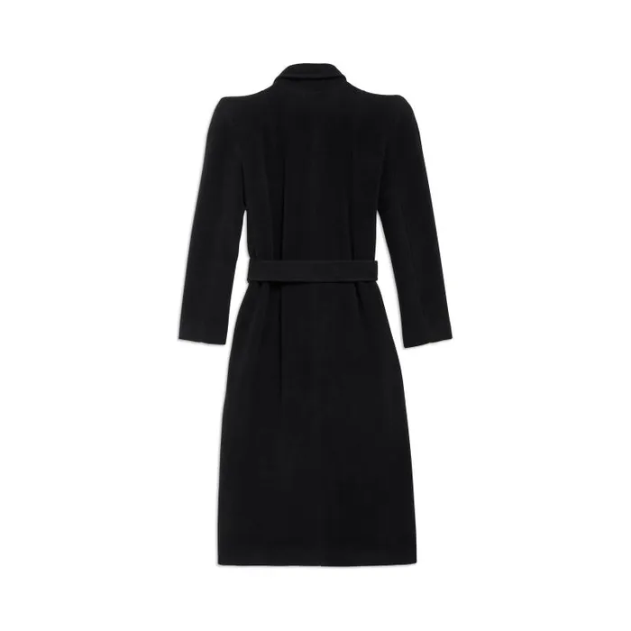 Balenciaga Coats and Jackets Women Women039s Round Shoulder Fitted Coat In Black Black