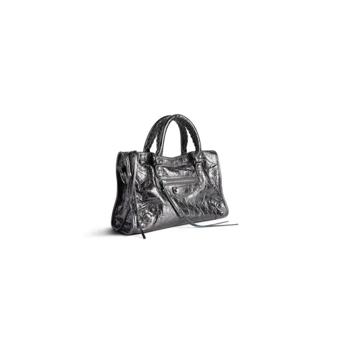 Balenciaga Handbags Women Women039s Le City Small Bag Metallized In Steel Grey Steel Grey Balenciaga Handbags Women Women039s Le City Small Bag Metallized In Steel Grey Steel Grey