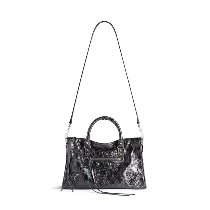 Balenciaga Handbags Women Women039s Le City Small Bag Metallized In Steel Grey Steel Grey Balenciaga Handbags Women Women039s Le City Small Bag Metallized In Steel Grey Steel Grey