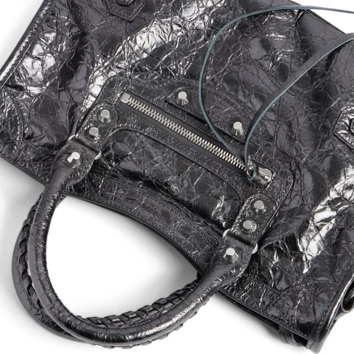 Balenciaga Handbags Women Women039s Le City Small Bag Metallized In Steel Grey Steel Grey Balenciaga Handbags Women Women039s Le City Small Bag Metallized In Steel Grey Steel Grey