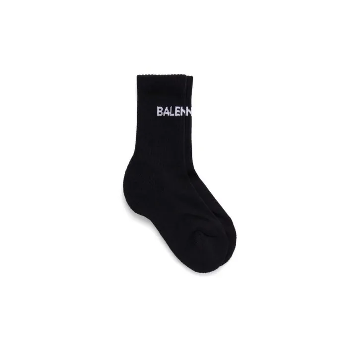 Balenciaga Kids WomenMen Kids 8211 Balenciaga Tennis Socks In Black Black