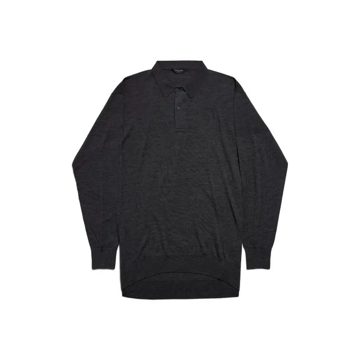 Balenciaga Knitwear Men Men039s Polo Knit In Anthracite Anthracite