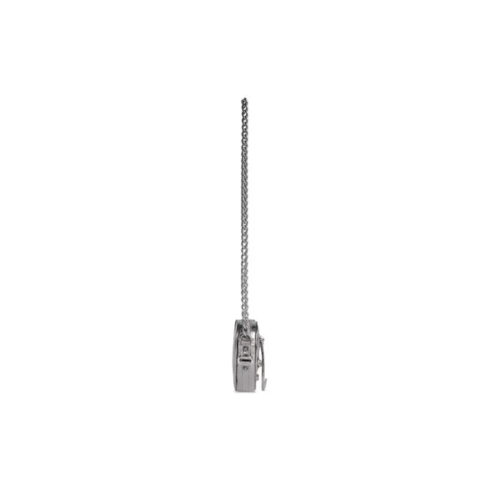 Balenciaga Mini Bags Women Women039s Le Cagole Heart Mini Bag Metallized In Silver Silver Balenciaga Mini Bags Women Women039s Le Cagole Heart Mini Bag Metallized In Silver Silver