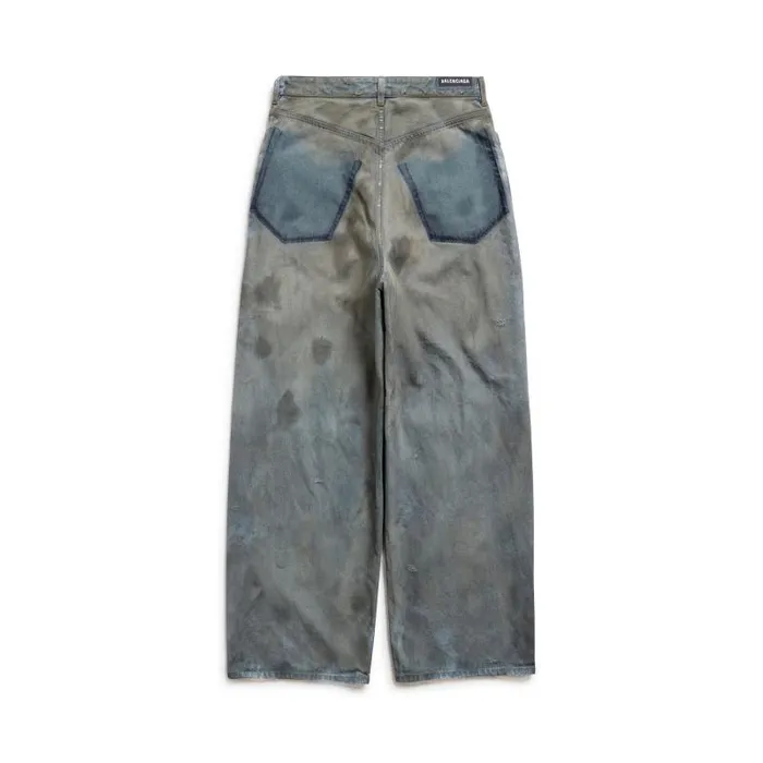 Balenciaga Pants WomenMen Patched Pockets Baggy Jeans In Blue Blue Balenciaga Pants WomenMen Patched Pockets Baggy Jeans In Blue Blue