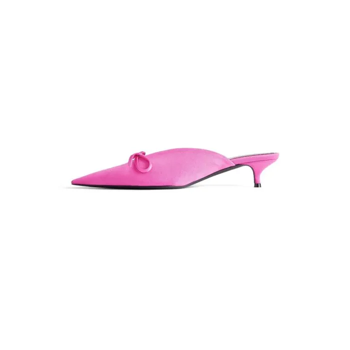 Balenciaga Pumps and Heels Women Women039s Knife Bow 40mm Mule In Pink Pink Balenciaga Pumps and Heels Women Women039s Knife Bow 40mm Mule In Pink Pink