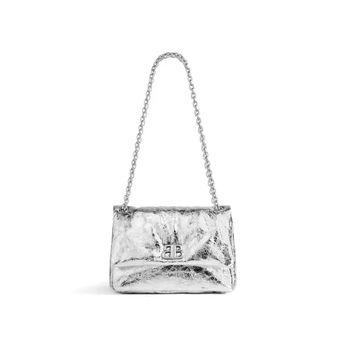 Balenciaga Shoulder Bags Women Women039s Monaco Mini Bag Metallized In Silver Silver